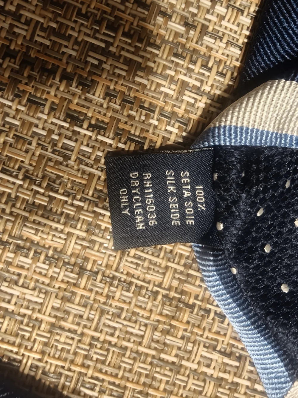Charles Tyrwhitt Navy Blue Tie with Light Blue and White Diagonal Stripes